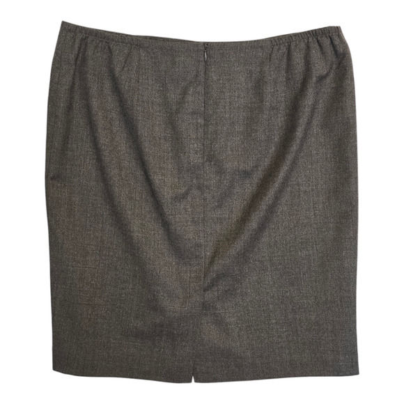 Talbots Womens Pencil Skirt Size 14W Gray Wool Blend Below Knee Professional - Picture 2 of 10